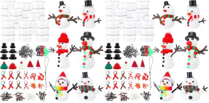 Shappy 48 Pack Build a Snowman Air Dry Clay Kit 326 Pcs Christmas,Snowman - size: 1 inch (Pack of 2)