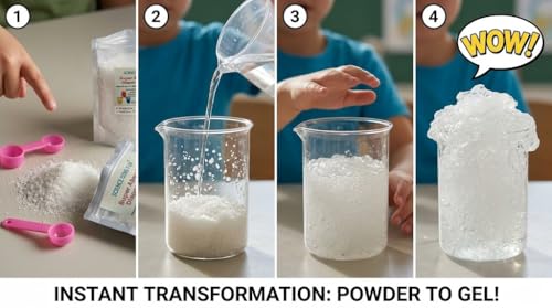 Super Absorbent Polymer Science Kit - 8oz of Water Gel Crystals for Amazing STEM Experiments, Classroom Projects & Sensory Play - The Perfect Educational Kid's Gift