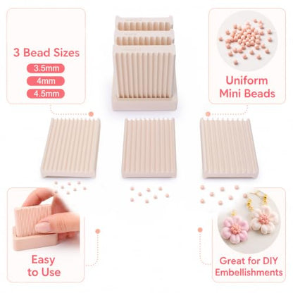Mini Polymer Clay Bead Maker（3.5&4&4.5mm）, Clay Beads Roller Bead Shaping Tool Clay Molds for Jewelry Making DIY Bracelet Necklace Craft - color: 3.5-4.5mm
