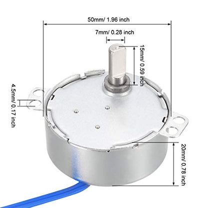 uxcell Synchronous Motor AC 100-127V 60-70RPM 50-60Hz CCW/CW 4W D Shaft - style: 60-70RPM