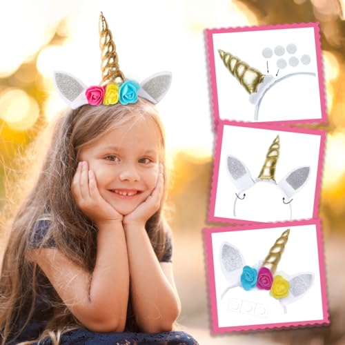 Unicorn Painting Kit for Girls - STEM Certified Unicorn Craft for Girls Ages 4-6 & up- Paint Your Own Arts and Crafts Includes 2 DIY Headbands & 8 Kids Painting Crafts for Fun Screen-Free Play - style: Unicorn Kit