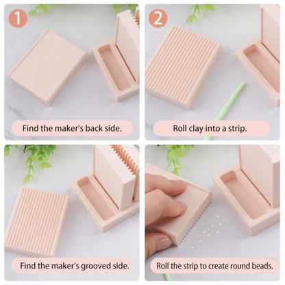Mini Polymer Clay Bead Maker（2&2.5&3mm）, Clay Beads Roller Bead Shaping Tool Clay Molds for Jewelry Making DIY Bracelet Necklace Craft - color: 2-3mm