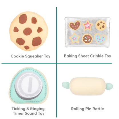 Baby GUND My First Baking Plush Playset with Sounds, Rattle, Squeaks and Crinkles, Ultra Soft Plush Sensory Toy for Babies and Newborns - style: Baking Playset