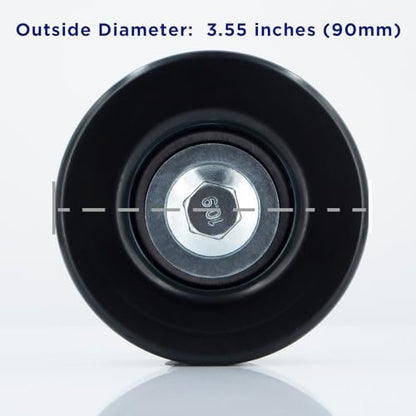 Belt Idler Pulley, 36299, 12555609, 12669569 Belt Pulley Compatible with Select Buick, Chevrolet, GMC, Hummer, etc Models. Automotive Replacement Idler Pulley by KeeRoarin (with Bolt), Black - size: 36299 - GM