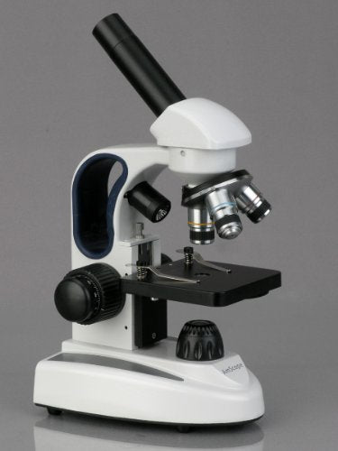 AmScope Cordless Compound Monocular Microscope, 25 Prepared Slides - style: M158C-2L-PS25
