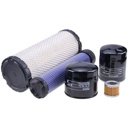 FridayParts Filter Kit Compatible for John Deere Compact Excavator 35D 50D With Yanmar 3TNV88-BNHB Engine Replacement