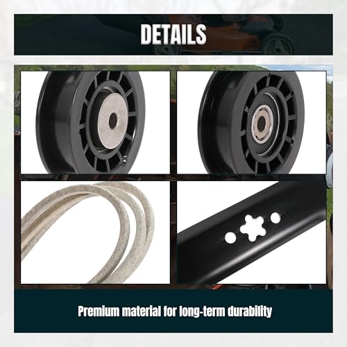LC221A LC221AH Pulley Belt Rebuild kit Replace 587973001 580364609 587969201 with 586859604 Blade for Husqvarna 22" AWD Lawn Mowers