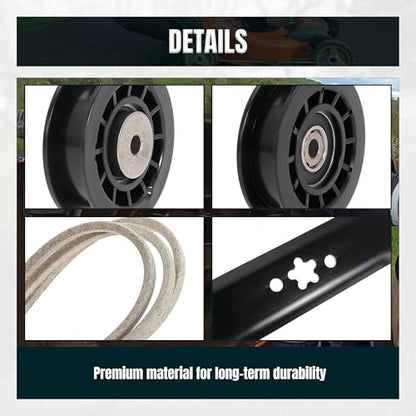 LC221A LC221AH Pulley Belt Rebuild kit Replace 587973001 580364609 587969201 with 586859604 Blade for Husqvarna 22" AWD Lawn Mowers