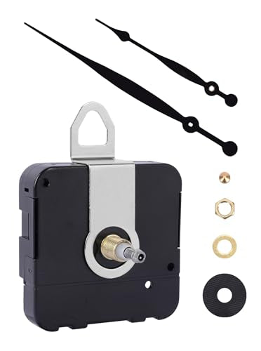 High Torque Clock Movement Kit, Long Shaft Mechanism with 8 inch Hands - size: Thread Length: 0.38 inch