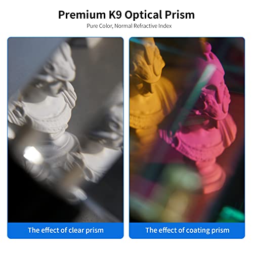 Meking 3pcs Photography Prism Set with Mini Tripod, Optical Crystal Prism - color: Transparent style