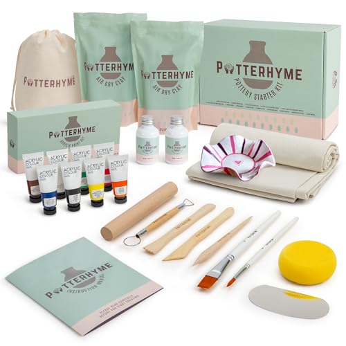 Air Dry Clay Kit for Adults - Complete Pottery Starter Set with Tools