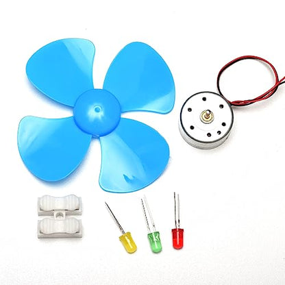 EUDAX DIY DC Power Micro Motor Wind Turbine Electricity Generator Blades Model - size: Small