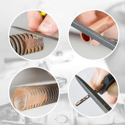 VASTOOLS Deburring Tool Kit,with 6Pcs Needle Files. 6-1/2" Metal Handle Chamfer Tool for Resin Aluminum Brass Plastic Pipes Tube Hole 3D Art with Extra 10 HSS Blades - style: Deburr w/6 Files