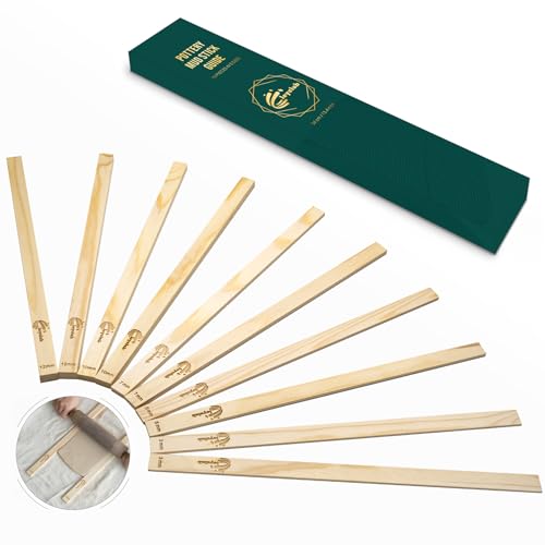 Leyclub Pottery Rolling pin Guides, 5-Size for Precise Clay Thickness - color: RollingPin Guide