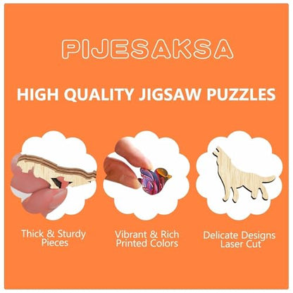 Squirrel in the Cave Wooden Puzzles for Adults 300 Pieces, L-13.4 * 13.1in - size: Large