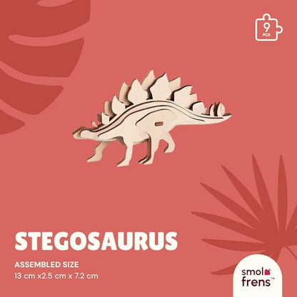 3D Wooden Puzzles for Kids Ages 8+, 4 Pack Dinosaur Puzzles, FSC-Certified Wood, Plastic-Free, STEM Kit for Kids Teens Adults, Wood Craft Model Kit, Individually Wrapped Party Favors - Jurassic Frens - color: Jurassic Frens