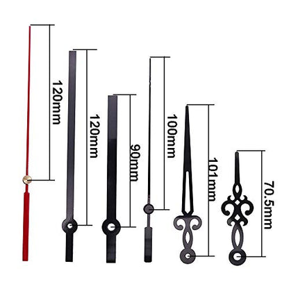 DEEWISH Radio Clock Mechanism DIY, 0.67 inch(17mm) Axis Length WWVB Radio Electric Controlled Clock, Repair Wall Clock Clockwork with 2 Set Clock Hands