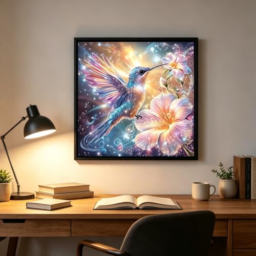 Diamond Art Kits for Adults,Hummingbird Flower Diamond Painting Kit - color: KM1241-1