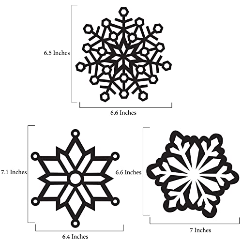VHALE Suncatchers Craft 3 Sets (9 Cutouts) w Tissue Papers Stained Glass Effect Paper Sun Catcher Kit, Window Art, Classroom Crafts, Creative Art Projects, Kids Party Favors (Snowflake) - style: Snowflake