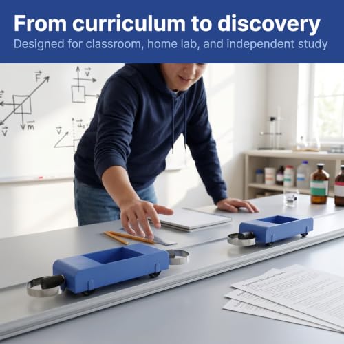 United Scientific™ Dynamics Carts, Physics STEM Kit, Set of 2, Newton's Law