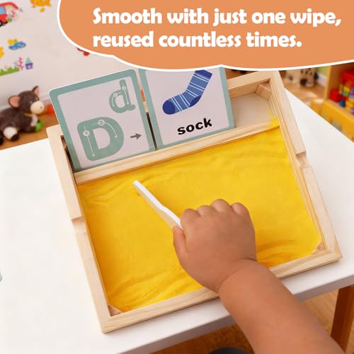 Montessori Sand Tray with Math & Alphabet Learning Cards