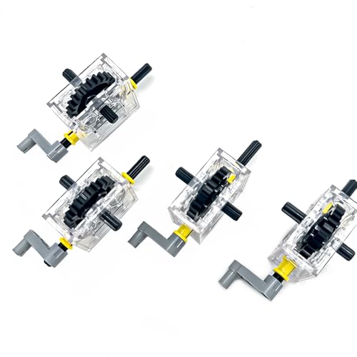 4 Set of Technic Trans-Clear GEARBOX ASSEMBLY Kits Compatible with legoes Technic Trans-Clear Wormbox gear motor REDUCER block Mindstorms robotics ev3 NXT transparent robot power functions 6588 - color: Transparent 4pcs