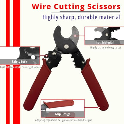 Solar Crimping Tool Kit with 12 Pairs Connectors - color: Mc4-12set-with Iron Scissor