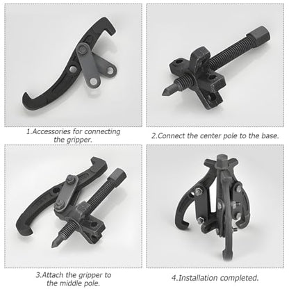 BELOMI 6 Inch 3-Jaw Bearing Puller with Reversible Jaws - size: 6 inch