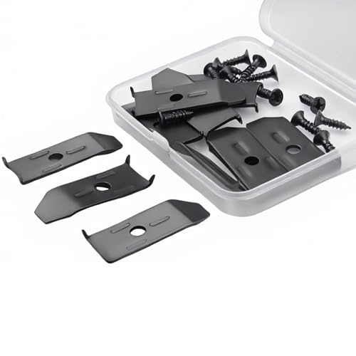 12 Sets Table Leaf Levelers & Locks with Sliding Aligner Bars, Heavy Duty Table Extension Hardware for Dining Tables, Desks, Buffets & Cabinets, Metal Horizontal Buckle Latches Connectors (Black) - color: Black