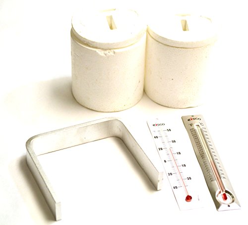 EISCO Heat Transfer Kit Class Pack - 15 Kits; Each Kit Contains 2 Calorimeters with Lids, 1 Aluminum Heat Transfer Bar, 1 Low Range Thermometer, 1 High Range Thermometer