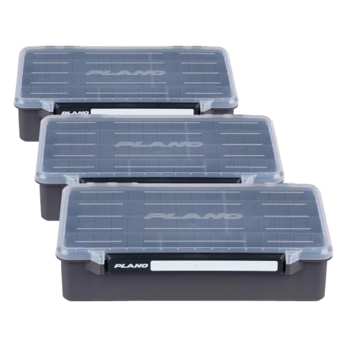 Plano StowAway 3700 Deep Stow Tackle Box, with Corrosion-Preventive Rustricor, Single Latch Design, Transparent DuraView Lid, Stackable Storage for Fishing Bait, Lures and Gear (Pack of 3) - size: 3700 Deep (Pack of 3), style: New Model