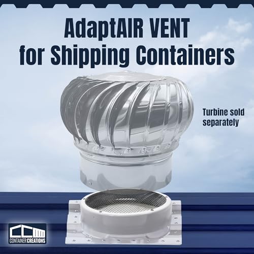 AdaptAIR® Roof Vent Adapter (2-Pack) for 40' Shipping Container/Conex Setup - Fits 12-Inch Turbines - Pair with 2-Pack Turbine, Sold Separately - size: Roof Adapter 2Pck