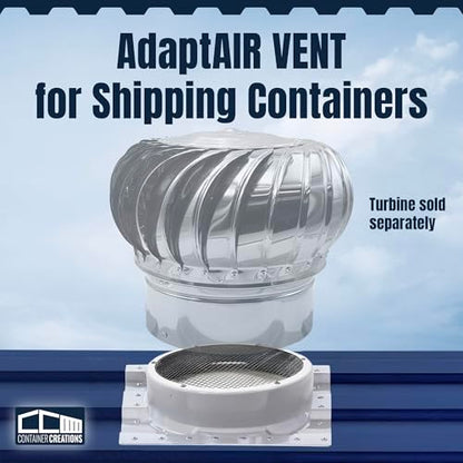 AdaptAIR® Roof Vent Adapter (2-Pack) for 40' Shipping Container/Conex Setup - Fits 12-Inch Turbines - Pair with 2-Pack Turbine, Sold Separately - size: Roof Adapter 2Pck