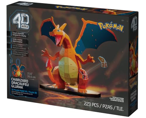4D Build Pokémon Charizard 3D Puzzle Model Kit, Desk Décor, Shelf Display - style: Charizard 223 pcs