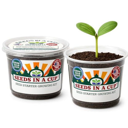 Seeds In A Cup® | Apple Seed Starter Grow Kit | Grow A Real Apple Tree Indoors or Outdoors | Easy DIY Gardening Gift | Mini Greenhouse Planter with Premium Soil & Apple Seeds
