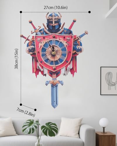 3D Wooden Puzzles for Adults, Knight Clock 3D DIY Model Kit