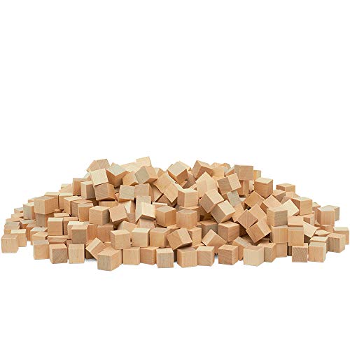 DIY Wooden Cubes 1/2-inch, Pack of 100 Small Blank Wooden Blocks, Unfinished Wood Blocks for Crafts, and DIY, by Woodpeckers - size: 1/2 inch