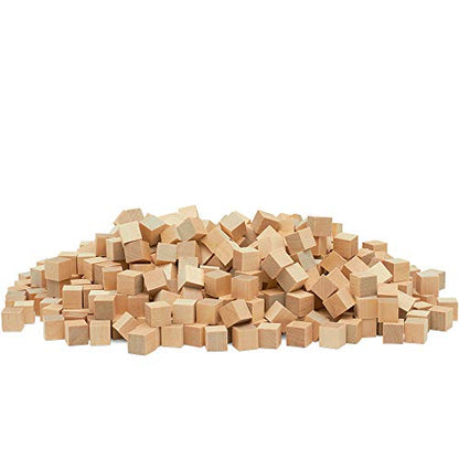 DIY Wooden Cubes 1/2-inch, Pack of 100 Small Blank Wooden Blocks, Unfinished Wood Blocks for Crafts, and DIY, by Woodpeckers - size: 1/2 inch