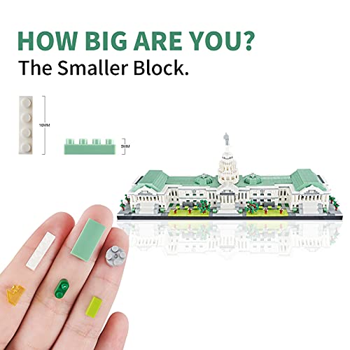 Capitol Building Model Set, Gift Architecture 3630pcs Micro Blocks - color: Capitol Building Model