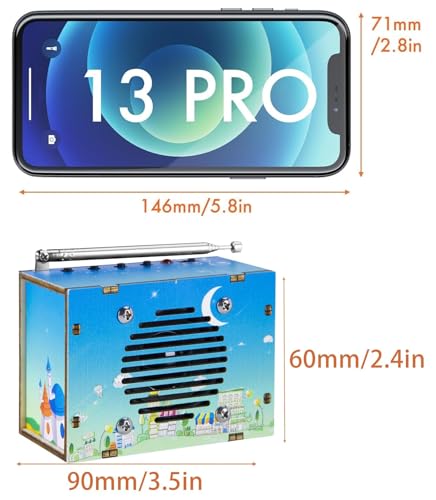 STEM Toys DIY FM Radio Kit, Science Circuit Project, Boy Gift Toys Age 8-13 - color: Printed Blue