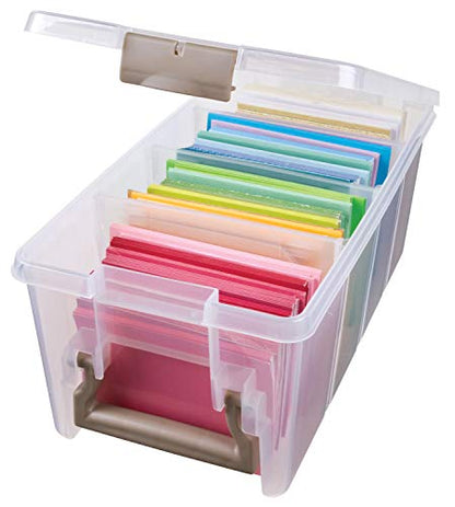 ArtBin Semi Satchel Craft Organizer with 3 Dividers, Clear - color: Gold