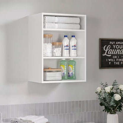 FIMELLO 15.8’’W*11’’D*23.6’’H Sewing Storage Cabinet Wall Mounted, Craft Storage Cabinet with Adjustable Shelf, Hobby Storage Cabinet, Craft Shelving for Sewing Organization, Display Shelf, White - size: 15.8’’W * 1pcs