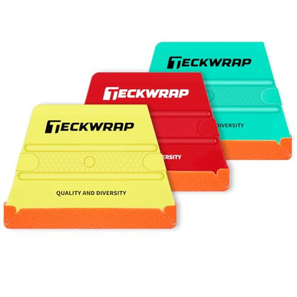 TECKWRAP Felt Squeegee for Vinyl Wrap -Trapezoid Shape (Soft/Medium/Hard) - color: 3pcs Trapezoid Shape
