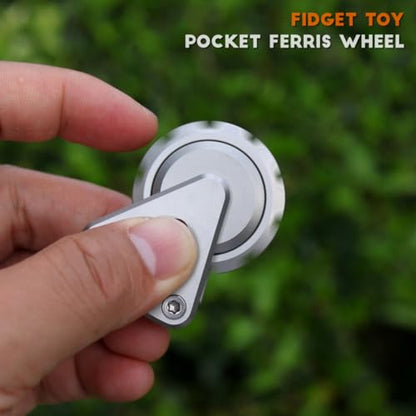 Pocket Ferris Wheel Fidget Toys Adults, 2 in 1 Desk Spinner