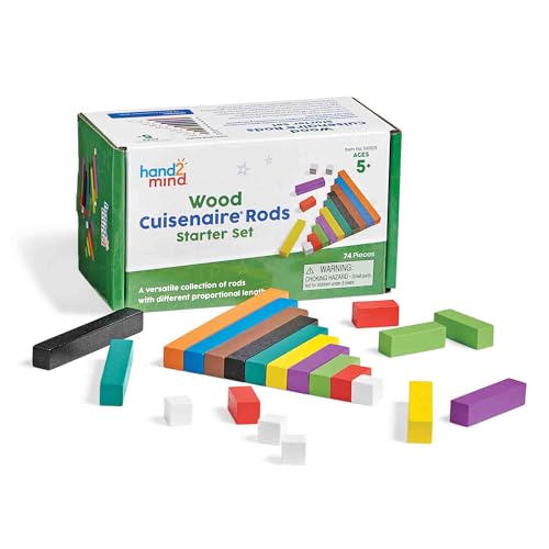 hand2mind Wooden Cuisenaire Rods Classroom Set, Teaching Fraction Bars, Montessori Math Manipulatives, Math Teacher Must Haves Elementary, Kindergarten Homeschool Supplies (15 Sets of 74) - style: Class Set