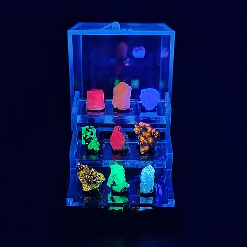 Naturally Fluorescent Mineral Specimens - Glowing Under UV - Rare Collectibles (Medium) - size: Medium