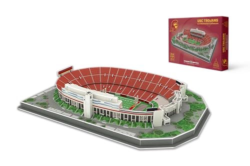 Pro Lion 3D Jigsaw Puzzle of Los Angeles Memorial Coliseum - 136 Pieces | 2 Hour Build Time | Home of USC Football Team | American College Football Gifts for Boys, Men & Kids Aged 8 & Up | Sports Fans - color: Home of Usc Football Team