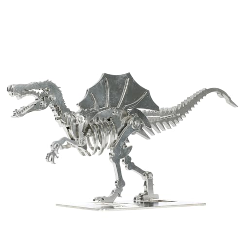 Mechanical Spinosaurus 3D Metal Puzzle 3D Metal Model Kits DIY Mechanical Fine Assembly Model Suitable for Adults and Teenagers, Enhance Hands-on Ability, Creative Decorations - color: 08.spinosaurus