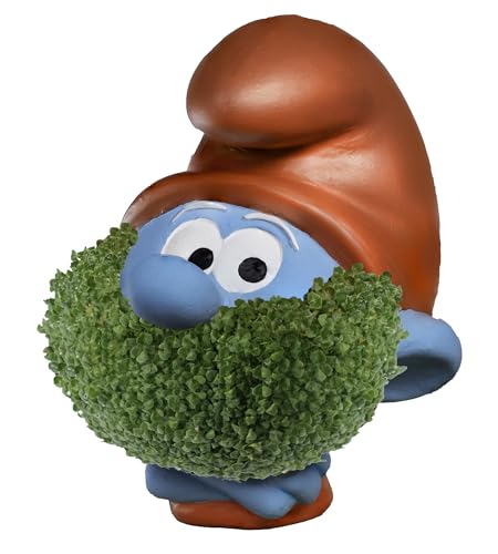Chia Pet Papa Smurf Terracotta Planter with Seed Pack - color: Papa Smurf