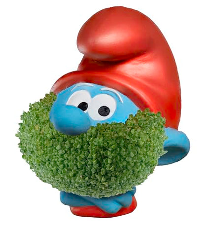 Chia Pet Papa Smurf Terracotta Planter with Seed Pack - color: Papa Smurf